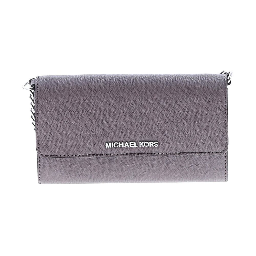 Michael Kors Jet Set Travel Phone Crossbody Pearl Grey Medium - Picture 3 of 7